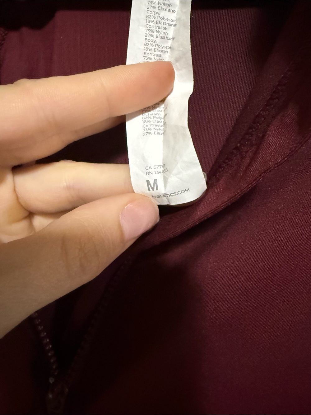 Fabletics Maroon Trinity Performance Jacket - Picture 7 of 7